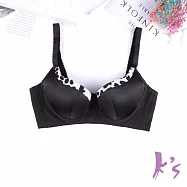 【K’s 凱恩絲】有氧蠶絲透氣舒適黑色豹紋內衣B42款 32/70B 黑色