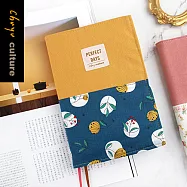 【網路/直營門市限定】珠友 SC-03239 B6/32K 台灣花布拼色可調式棉麻布書衣/書皮/筆記手帳書套/本子保護套 03螢火花