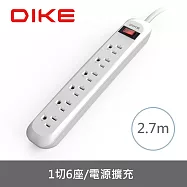 DIKE 安全加強型一切六座電源延長線+便利型節電小壁插2入▼超值合購價569元