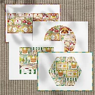 【 Hello Studio 你好工作室 】窗邊的喫茶店 Stained Glass | 明信片四入組