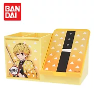 【日本正版授權】鬼滅之刃 多功能收納盒 手機支架/筆筒/刷具筒/置物盒 BANDAI 萬代 - 我妻善逸