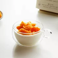 好玻GOODGLAS|寬口把手雙層玻璃杯260ml