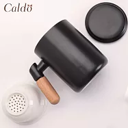 【Caldo卡朵生活】就是愛喝茶木柄獨享泡茶杯 350ml 曜黑