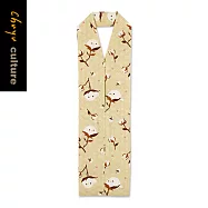 【網路/直營門市限定】珠友 SC-10086 台灣花布飲料杯提袋/減塑行動環保杯套/手提飲料袋/酒精瓶提袋/便利商店飲料袋 02卡其棉花鳥