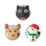 Bone 蹦克 精油香氛磁扣 - 隨身香薰多功能口罩磁扣 貓咪、麋鹿、雪人