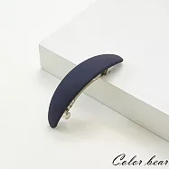 【卡樂熊】韓系簡約百搭造型彈簧夾/髮夾(五色)- 藏青