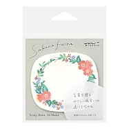 MIDORI 半透明花紋便條貼- 花圈