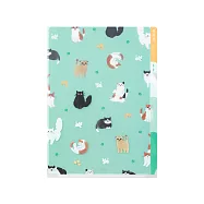 MIDORI 3層資料夾A5- 貓咪