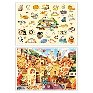 afu貓狗明信片套組-貓咪的街角日常(二入)