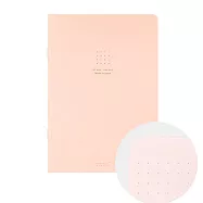 MIDORI 點點彩色筆記本A5- 粉