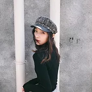 【89 zone】英倫版百搭薄款畫家防風貝雷帽/鴨舌帽/遮陽帽 (黑) 無 黑