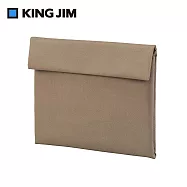 【KING JIM】NEW BASIC 輕型防潑水筆電內袋 卡其色