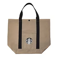 [星巴克]品牌摺疊收納提袋 奶茶色