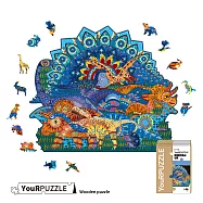 【YouRPUZZLE】木質不規則立體動物造型拼圖 恐龍公園