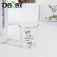 【OMORY】 吼答la~寬口潤緣玻璃杯/拿鐵杯/啤酒杯(300ML)- Voilà黑字