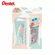 (2入1包)PENTEL WEEZER 5mm 自動修正帶特惠組 綠橘