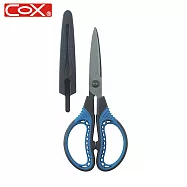 (2入1包)COX S-180 氣墊彈力減壓安全剪刀(附剪刀收納蓋)