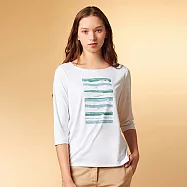 【ST.MALO】海洋空調SEAWOOL絲光沁心精品女上衣-2214WT- XL 寧靜白