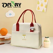 【OMORY】小清新手提保溫便當袋- 白薔薇