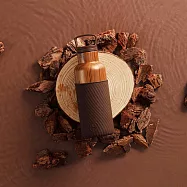 美國HYDY時尚保溫水壺_水波紋_木紋瓶-摩卡 480ml 不銹鋼保溫壺