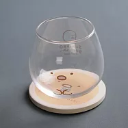 【日本金正陶器】角落生物 蛋型玻璃杯320ml ‧ 炸豬排