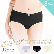 【K’s凱恩絲】冰絲裸感絲滑蠶絲內褲 (透氣.輕薄.涼爽)-3件組 2XL 3色各1件