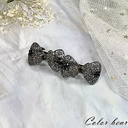 【卡樂熊】法式古典氣質水鑽造型彈簧夾/髮夾(三款)- 雙蝶結