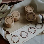 【Meow Illustration】櫸木印章套組-初夏花貝果