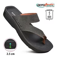 【福利品 Aerothotic】ODAL 高足弓 造型分趾拖鞋 女 US7 灰色