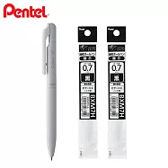 (1筆2芯)PENTEL Calme 靜暮輕油筆 0.7 白桿