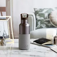 美國HYDY時尚保溫水壺_水波紋夢幻新色_ 星紫瓶 - 雲灰 480ml 不銹鋼保溫壺