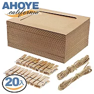 【AHOYE】4X6簡約牛皮紙卡相框 牛皮色 20張入