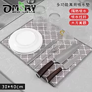 【OMORY】多功能萬用吸水墊30*40cm- 海棠灰