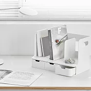 SYSMAX 奧利歐三段多功能抽屜式組合書架 白色