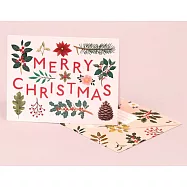 【 Clap Clap 】HOLIDAY PLANTS MERRY CHRISTMAS CREAM CARD 聖誕卡片 #GH19