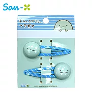 【日本正版授權】角落生物 造型髮夾 2入組 BB夾/復古髮夾/髮夾/小髮夾/角落小夥伴 - 藍色款