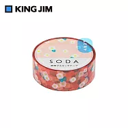 【HITOTOKI】SODA 透明PET卷狀膠帶 15MM 小白花 (CMT15-013)
