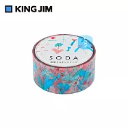 【HITOTOKI】SODA 透明PET卷狀膠帶 20MM 花 (CMT20-013)