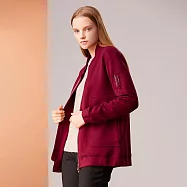 【ST.MALO】超導美學石墨烯桂冠彎領精品蓄暖外套-2257WJ- XL 酒紅色