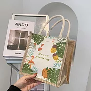 HAPPY TELL功能包‧ 粟子南瓜禮物麻織包