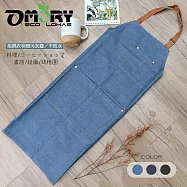 【OMORY】簡約仿牛仔圍裙-淺藍 #工作/打掃圍裙