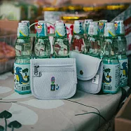 【一帆布包】臺灣老派菓子-帆布口袋刺繡零錢包- 彈珠汽水