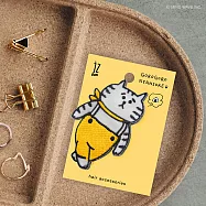 JzFun / 懶洋洋喵之助 刺繡造型髮夾 (時尚喵)