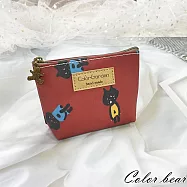 【卡樂熊】貓咪樂園造型零錢包- 酒紅