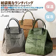 【Sayaka紗彌佳】日系文青質感可水洗杜邦牛皮紙保溫保冷保溫袋 -卡其色