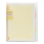 KOKUYO Pastel Cookie 8孔活頁本U罫40枚A5- 黃