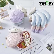 【OMORY】水果造型QQ糖果盒(馬卡龍二件組：鳳梨*1/香蕉*1) 顏色隨機不挑