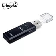 E-books T44 USB3.2雙槽高速讀卡機 黑