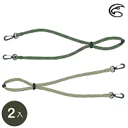 ADISI 反光防風帽繩(扣式) AS23025-2入組 / 城市綠洲 (帽帶 防風繩 防滑落 帽子固定繩) 卡其/軍綠