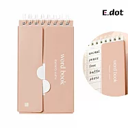 【E.dot】口袋型英文單字本隨身筆記本 粉橘